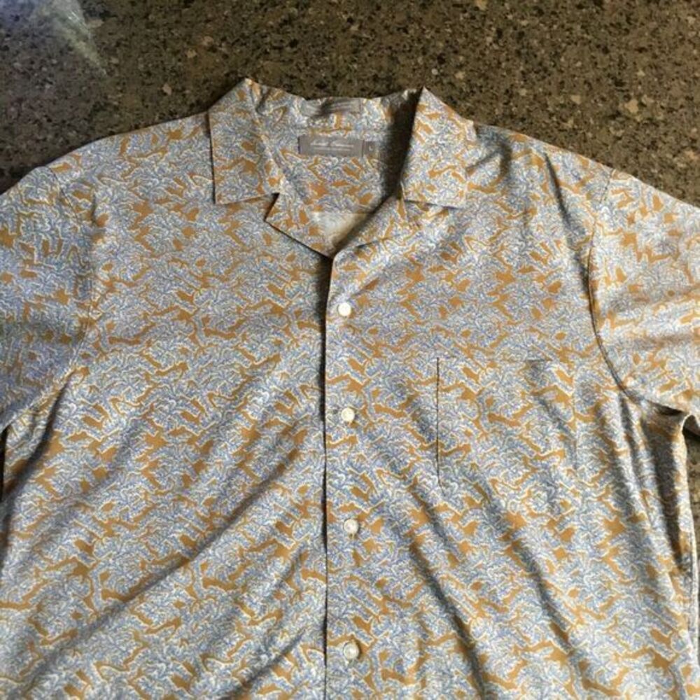 Daniel‎ Cremiuex Blue And Yellow Signature Collection Large Shirt
